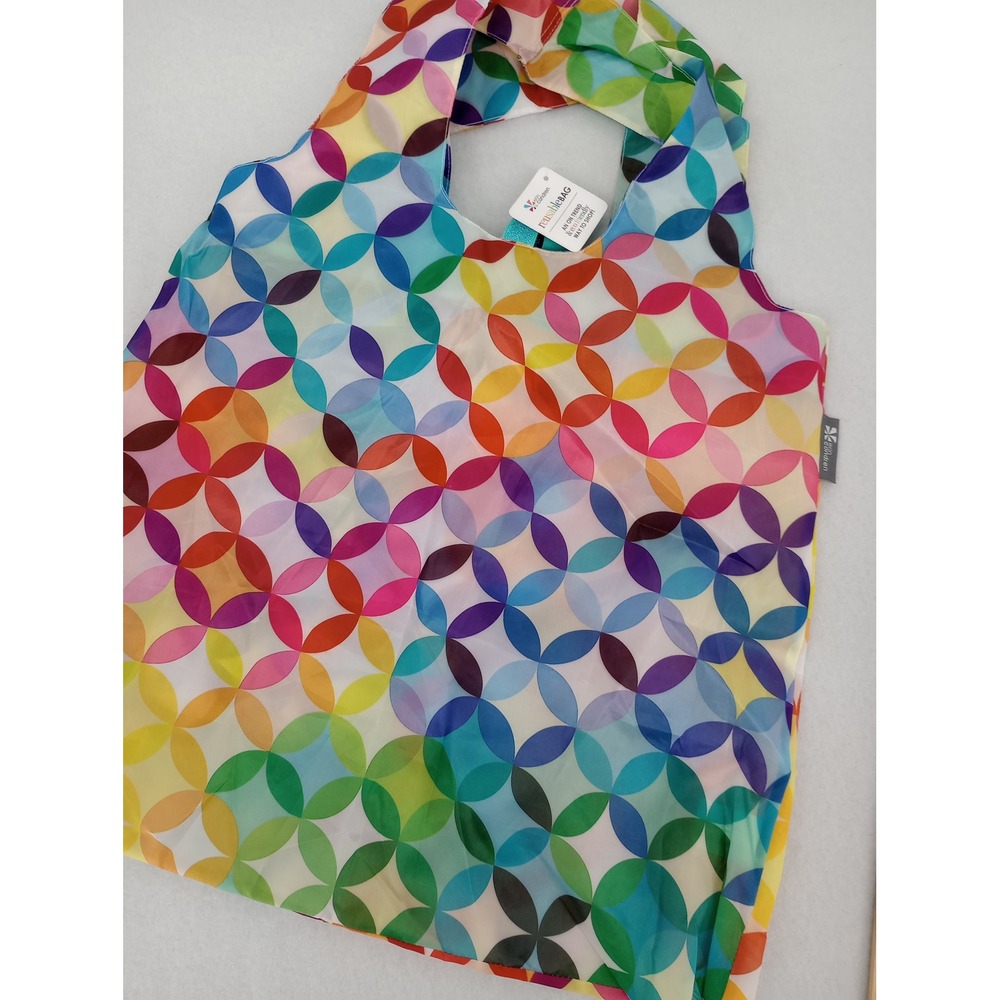 Erin Condren Reusable Bag Multicolor Geometric Pattern Colorful Rainbow - Picture 5 of 5